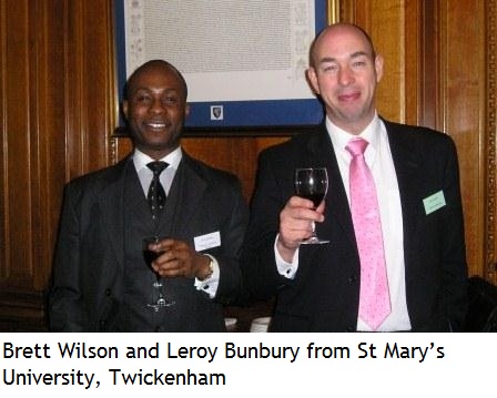 Brett Wilson and Leroy Bunbury from St Marys University, Twickenham