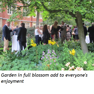 Garden in full blossom add to everyone's enjoyment