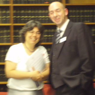BACFI Chairman Christiane Valansot with Julian Burling, Counsel to Lloyds of London.